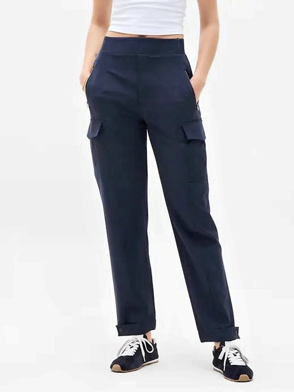 Athleta Endless High Rise Cargo Pant Blue Size 8